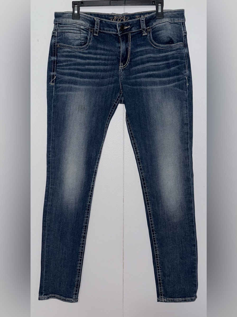 Buckle Black Womens 31x32 Fit No 76 Skinny Jeans Dark Wash Stretch Denim
